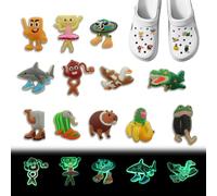 12Pcs Italian Brainrot Shoe Charms, Glow-In-The-Dark Brainrot Charms for Kids, Resuable Italian Brainrot Charms for Croc Shoes, Waterproof Shoe DIY Decorations Accessories for Italian Brainrot Lovers