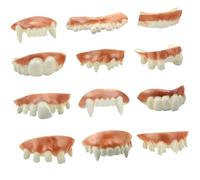 12pcs Joke Teeth, Funny Teeth, Easter Billy Bob Teeth, Joke Teeth Adult, Fake Teeth, Joke False Teeth Adult, Halloween Vampire Teeth for Aldult Halloween Masquerade Costume Party Favors
