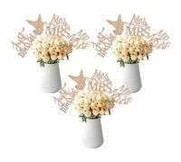 12Pcs Just Married Centerpiece Sticks, Mr and Mrs Engagement/Wedding Party Bridal Shower Cake Toppers Reception Sign