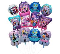 12PCS K-popS Birthday Decorations,Double-Sided Pattern Foil Balloons