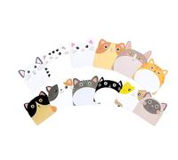 12Pcs Kawaii Cat Sticky Notes, Cute Animal Notepads, Thick Paper Strong Adhesive Memo Pads for Office School Home, Cat Gifts for Women, Japanese Kawaii Stationery