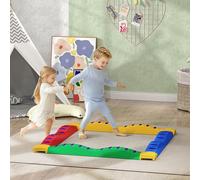 AIYAPLAY 12PCs Kids Balance Beam Stepping Stones with Non-Slip Foot Pads, Multi