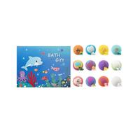 12PCS Kids Bath Bombs with Toy Inside, Bath Bomb Gift Set with Surprise Ocean Toys Inside, Gentle Skin-Friendly Fizzies for Kids, Moisturising & Soothing Formula