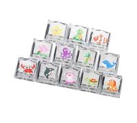 12PCS Kids Safe Water Activated Light Up Bath Ice Cubes With Cartoon Pattern For Home Bathing Fun And Holiday Poolside LED Ice Block Bath Glow Cubes