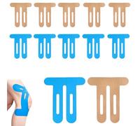 12PCS Kinesiology Knee Tape for Sport Knee Support, Knee Tapes for Knee Pain Relief, Elastic and Waterproof Kinesiology Tape for Muscle Discomfort, Blue and Skin Color(22x25cm)