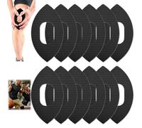 12PCS Kinesiology Knee Tape,Kinesiology Tape for Knees,Elastic Waterproof Knee Tapes for Knee Pain,Knee Pain Relief Patches,Knee Patches for Pain Relief,Sports Injury Tape,Knee Patches(Black)