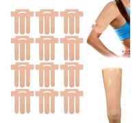 12pcs Kinesiology Tape for Shoulder, Precut Breathable Waterproof Kinesiology Tape for Knees Shoulder Sports Support Muscle Protection (Skin Color)