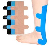 12PCS Kinesiology Tape Pre Cut, Ankle Support Tape for Achilles Tendon Issues, Breathable Elastic Athletic Tape, Waterproof Sports Tape