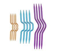 12Pcs Knitting Cable Needle, Aluminium Tw-ist Curved Crooked Needle, Mixed Color Cable Stitch Holder Bent Cables Needles for Sweater Knitting Tool for Sweater Knittings Tool