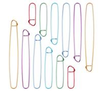 12PCS Knitting Stitch Holder, 6 Sizes Aluminum Yarn Stitch Holder, Colorful Stitch-Markers for Crocheting, Versatile Practical Knitting-Crochet Tools for Knitting, Sewing and Crocheting