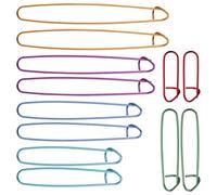 12pcs Knitting Stitch Holders, Handy Yarn Stitch Markers Versatile Knitting Crochet Hook Practical Knitting Needle Holders Colorful Crochet Stitch Holders for Quilting Sewing Knitting Notions(6 Sizes)