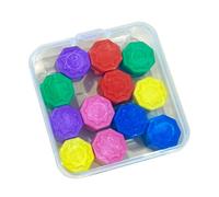 12pcs Korean Gonggi Game Stones Traditional Stone Catching Games For Group Or Alone Play With Colorful Designing