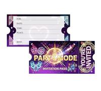 12Pcs Kpop Party Invitations, Purple Elegant Birthday Party Invitations, Double Sided Birthday Invitation Cards with Envelopes, Invitation Cards for Adults and Children
