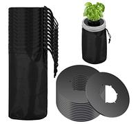 12pcs Kratky Wide Mouth Hydroponic Cover Lids with Blackout Sleeves and Hole for Mason Jars