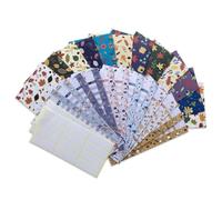 12Pcs Laminated Sheet Floral Budget Envelope Stickers Set Cash Pockets Budget Wallet Kit Binder
