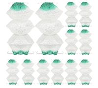 12pcs Lantern Mantles, 3 Layers Propane Lamp Mantles with 2 Install Iron Clips Accordion #95 Gas Light Cover Mantles Replacement for Outdoor Camping Hiking Fishing [Energy Class A]