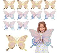 12pcs Large 3D Butterfly Decorations, Giant Butterfly Wall Decor with 50pcs Pearl Stickers for Birthday, Baby Shower, Wedding