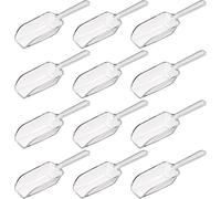 12pcs Large Clear Plastic Kitchen Scoop 7.87 Inch