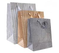 12PCS Large Glittering Gift Bags - Pack of 12 (3 Assorted Colours, 4 Each) | Shiny Reusable Party Bags for Gifts, Birthdays, Weddings & Events | Premium Quality Assorted Colour Gift Bag (Pack of 2)