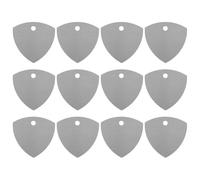 12pcs Large Triangle Stainless Steel Guitar Plectrum for Bass Ukulele | Smooth Edges, Finger Shaped Form, Clearer Strumming, for Buskers, Beginners, Performances, Band Rehearsal