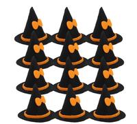 12pcs Large Witch Hat Wine Bottle Topper Felt Halloween Party Decor