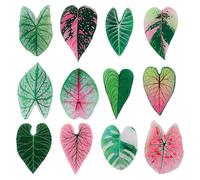 12pcs Leaf Shaped Fridge Magnets, Mini Plant Themed Decorative Funny Cute Refrigerator Magnets for Home Kitchen School Office Locker Decor Birthday Plant Lovers Gift