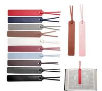 12PCS Leather Bookmark, Classic Stitched Bookmark with Leather Rope, Leather Bookmarks for Men Women, Page Markers Reading Gifts for Book Lovers, Readers, Writers, Teachers and Students(12 Colors)