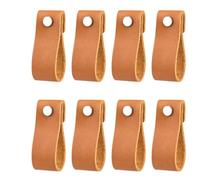 12PCS Leather Dresser Knobs Drawer Pulls Soft Handle Upgrade The Appearance of Furniture Perfect Replacement for Metal Cabinet Knob for Wardrobe Dresser(Brown)