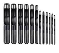 12PCS Leather Hole Punch Leather Punch Tool Heavy Duty Round Hollow Punch for Leather Belt Watch Band Gasket