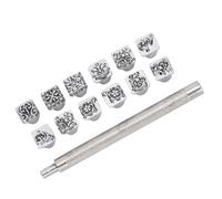12PCS Leather Stamping Tools, leather stamping tools 12 Patterns Zinc Alloy Leather Craft Stamps Punch Set Tool, Tang Dynasty Flower Design Leather Stamper, metal stamps for Leather Craft DIY Jewelry