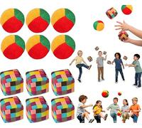 12Pcs Lightweight Footbag Balls, Suede Hacky Foot Sacks for Adults & Beginners, Juggling Ball Foot Bags, Soft Non-Burst Kick Ball, Multicolored Kick Balls for Juggling Playing Party Favors