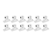 12Pcs Linear Motion Rail Support, Aluminum Alloy Shaft Clamping Rod Set Kit for 3D Printer, CNC Machine Guide Rail Support with High Friction Resistance, Durable Rail Guide Bearing