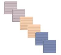 12PCS Lined Transparent Sticky Notes | Strong-Grip Vintage Notepads | Self-Stick Memo Pads for School & Office (75x75mm)