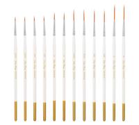 12Pcs Liner Paint Brush Thin Acrylic Paint Brushes, Size #0#00#000 Fine Watercolor Detail Brush, Small Artists Paint Brushes for Craft Nail Detail Painting, Paintbrushes