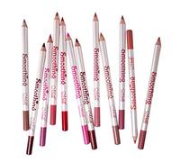 12PCs Lip Liner Pencil Waterproof Smooth Matte and Longlasting Lipliner Pen