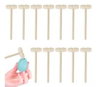 12PCS Little Wooden Hammers, Kids Hammer, Minil Hammers for Cake Smash, Chocolate Dessert Hammer, Small Wooden Mallets, Kids Toy Mallets, Pounding Seafood Mallet, Children Educational Toys