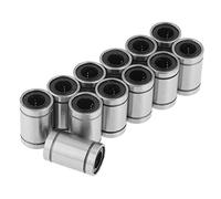12pcs LM8UU 8mm Linear Ball Bearings, 8mm Bore Dia 15mm OD 24mm Length Linear Motion Bushing Double Side Rubber Sealed Rod Liner Shaft Parts for 3D Printer