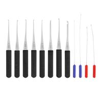 12Pcs Lock Picking Set 0.15-0.4mm Broken Key Extractor Tools Professional Black Key Removal Kit for Car Home Door Lock Repair