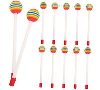 12Pcs Lollipop Drumsticks for Instrument Comfortable Grip Rounded Tips for Young Drummers Jazz Stage Performance