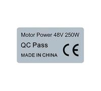 12PCS/LOT 36V/48V 250W 500W Ebike Motor Sticker CE Label Tags for Bafang BBS01 BBS02 BBSHD Electric Bicycle Conversion Kit Parts (48V250W*12PCS)