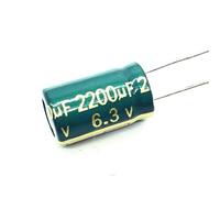 12pcs/lot 6.3V 2200UF 8 * 16MMLow / Impedance High Frequency Aluminum Electrolytic Capacitor 2200UF 6.3V 6.3V2200UF