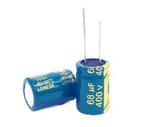 12pcs/lot 68UF 400V 68UF High-frequency Low-impedance Aluminum Electrolytic Capacitor Size 16 * 20MM 20% BIANMTSW