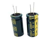 12pcs/lot H074 high frequency low impedance 63V 2200UF aluminum electrolytic capacitor size 18 * 35 2200UF 63V 20% BIANMTSW