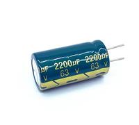 12pcs/lot high frequency low impedance 63V 2200UF aluminum electrolytic capacitor size 18 * 35 2200UF 63V 20% BIANMTSW