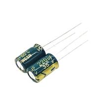 12pcs/lot Q09 Low ESR/Impedance high frequency 35v 220UF aluminum electrolytic capacitor size 8 * 12 220UF35V 20% AUOQKQUT