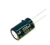 12pcs/lot T38 high frequency low impedance 100v 220UF aluminum electrolytic capacitor size 13 * 20 220UF 20% AUOQKQUT