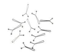 12pcs/lot U Shaped Scarf Clips, Multicolor Scarf Clips Cute Shawl Scarf Clips Pearl Brooch Pin Multicolor Hijab Clips for Women(silver)