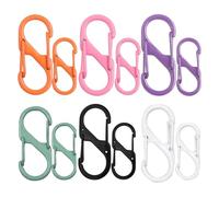 12pcs Luggage Locks - 6 Small & 6 Large Zipper Locks Clip, Anti Theft Double Zipper Clip for Bag, Backpack, Travel, Tent - 6 Colors, Anti Pickpocket
