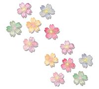 12pcs Luminous Sakura Cherry Blossoms Flower Shoe Charms For Shoes, Diy Glow In Dark Sandals Slipper Shoes Charm Decoration Accessories Buckle Pins For Girls Favor Gifts