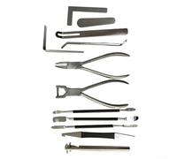 12PCS Luthier Tools for Sax for flute Oboe 12PCS Luthier Tools | for woodwind kit, fits sax for flute oboe, leveling pads included, compact 20x10cm size
